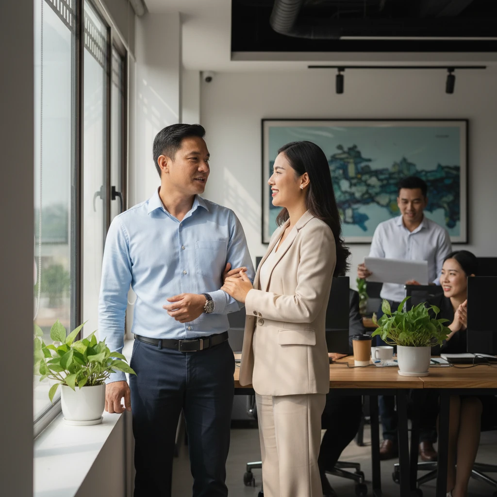 Ảnh đồng nghiệp trong niềm tin công việc