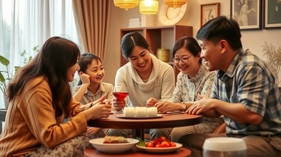 Ảnh gia đình ấm áp thể hiện niềm tin trong mối quan hệ.