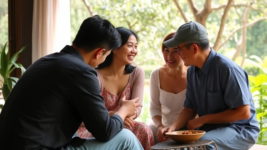 Ảnh giao tiếp hàng ngày trong gia đình, mang lại sự gắn kết