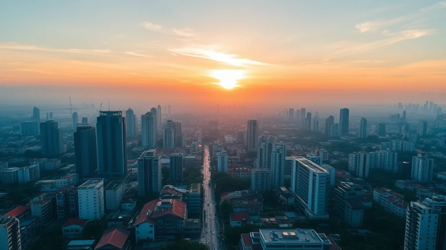 Bình minh tại Hà Nội, tượng trưng cho tinh thần không bỏ cuộc