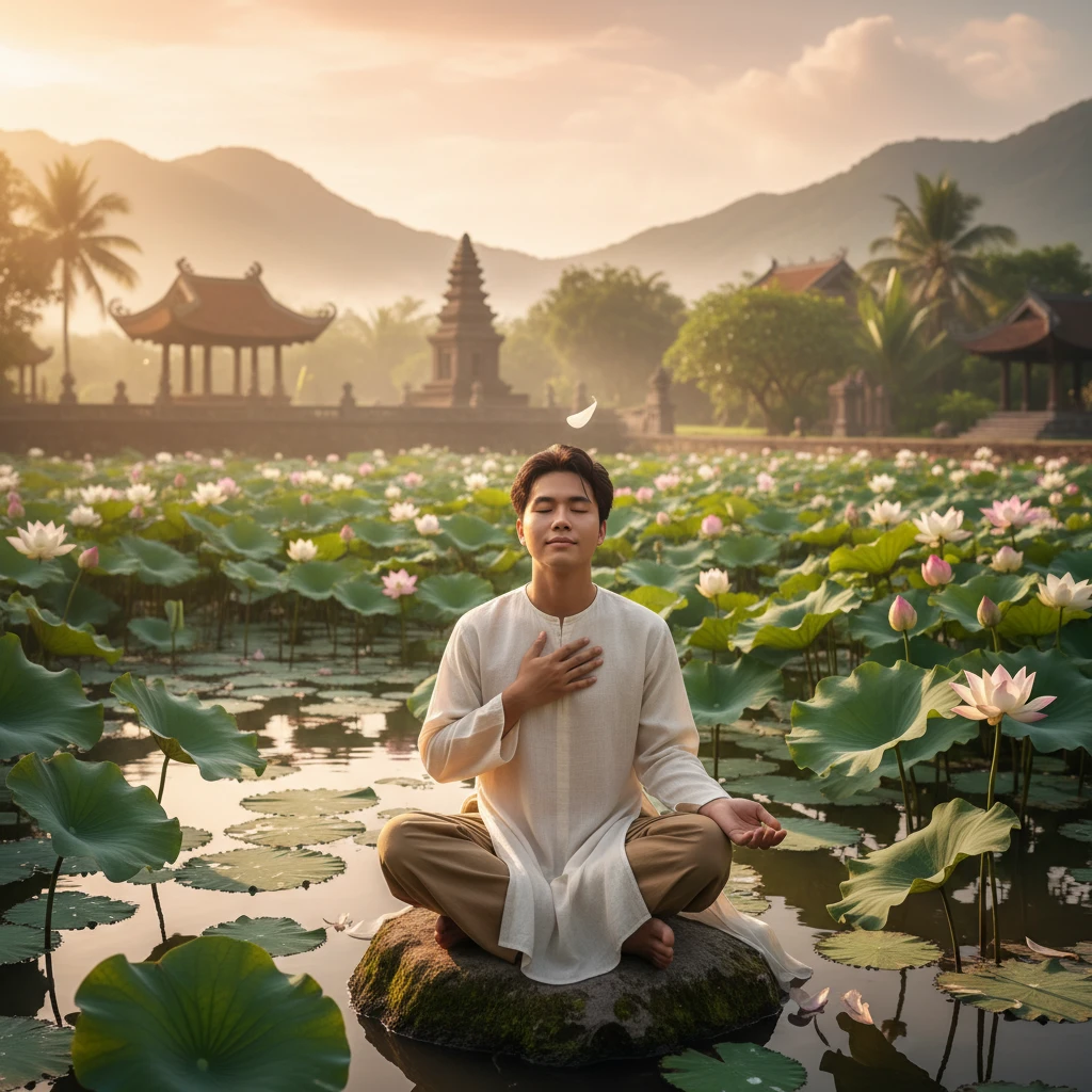 Cái nhìn về tự yêu bản thân với cảnh ao sen