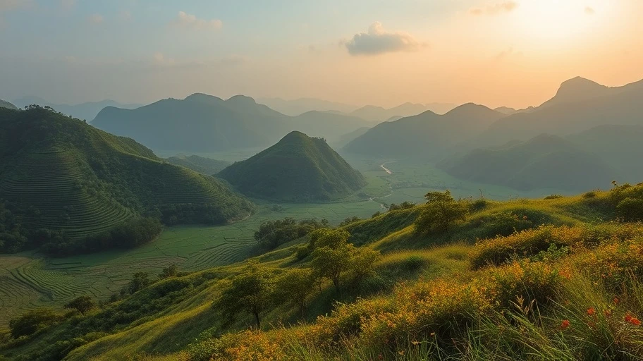 Cảnh quan yên bình thể hiện nguyên nhân mất động lực