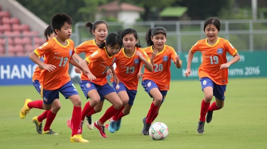 Đội bóng trẻ thể hiện tinh thần đồng đội