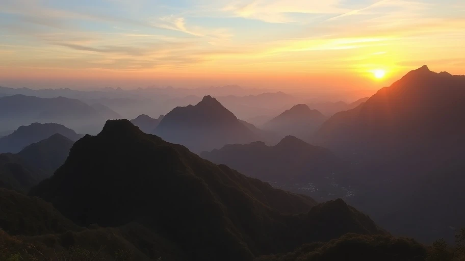 Hình ảnh bình minh trên núi, tóm tắt PDF 