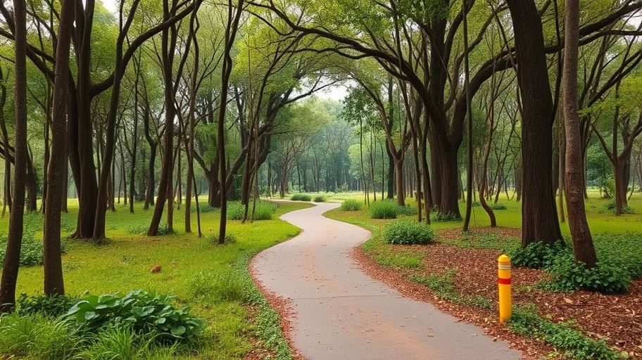 Hình ảnh con đường trong rừng ở Việt Nam tượng trưng cho sự thay đổi
