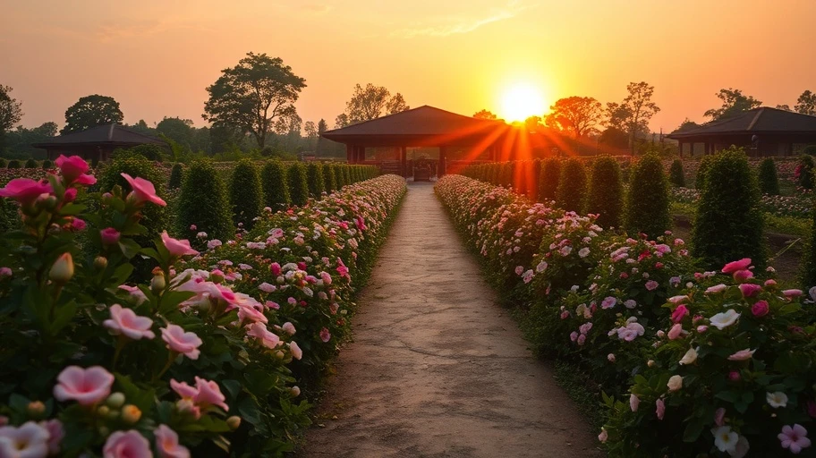 Hình ảnh con đường yên bình tại Việt Nam, biểu tượng cho hành trình hạnh phúc