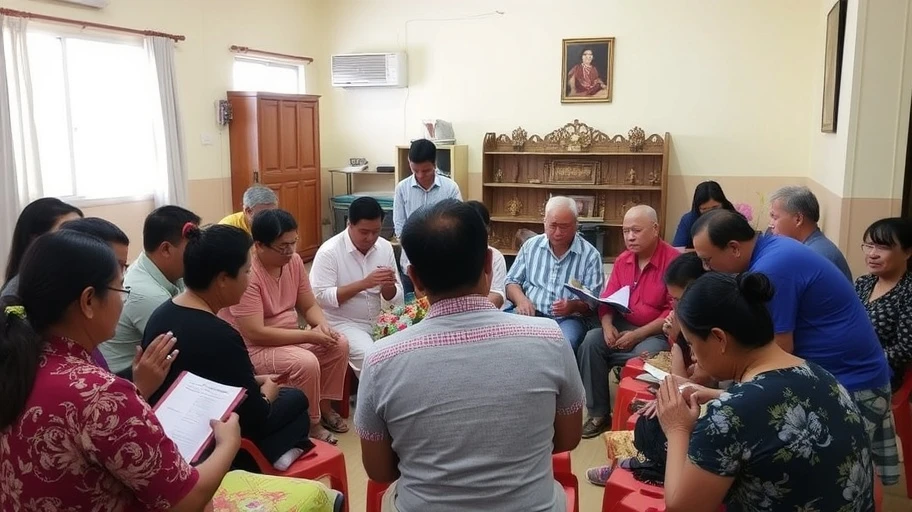 Hình ảnh cộng đồng cùng chia sẻ niềm tin nơi Chúa.