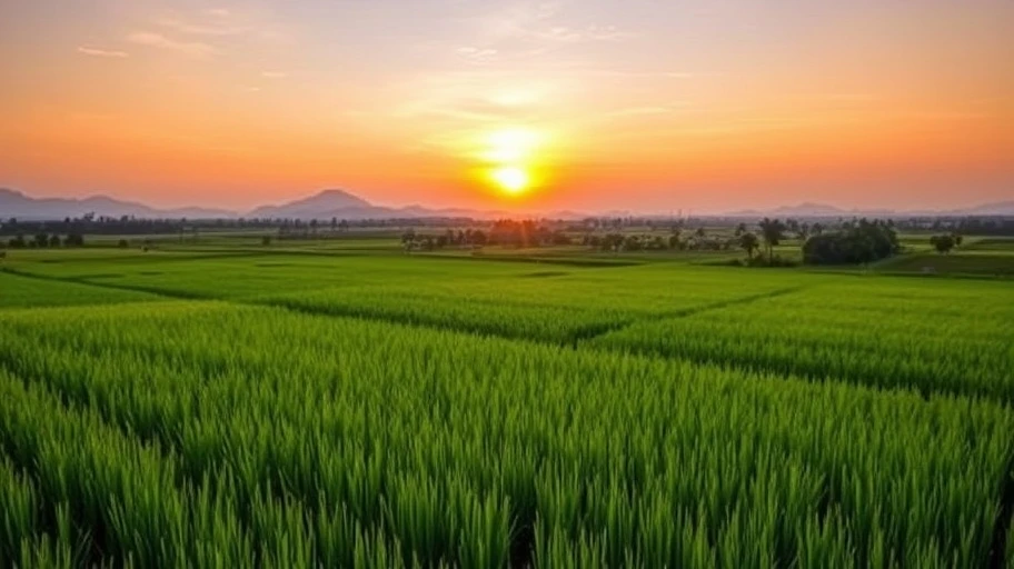 Hình ảnh kiên trì nỗ lực với cánh đồng lúa tại Việt Nam