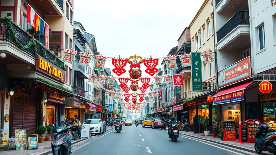 Hình ảnh kinh tế và thương mại trong Giáng Sinh tại Việt Nam