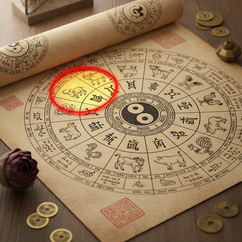 Hình ảnh phong thủy tử vi với con giáp trâu.