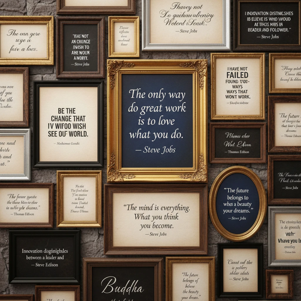 Hình ảnh thể hiện những câu nói truyền cảm hứng từ các cá nhân nổi tiếng.