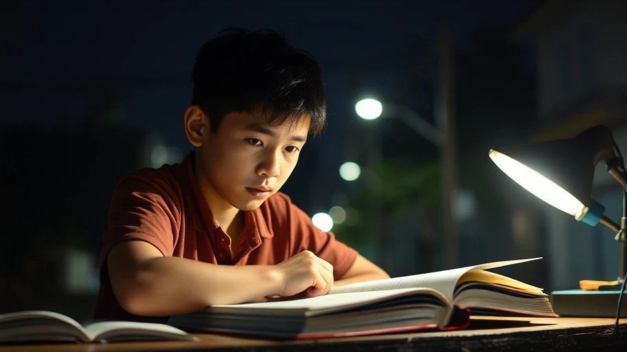 Học sinh Việt Nam kiên trì với học tập.