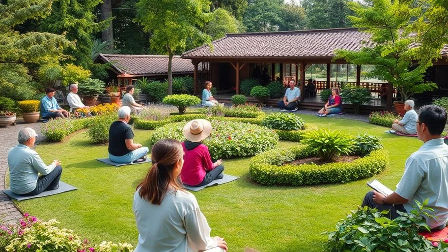 Khu vườn yên tĩnh giúp suy ngẫm và chữa lành.