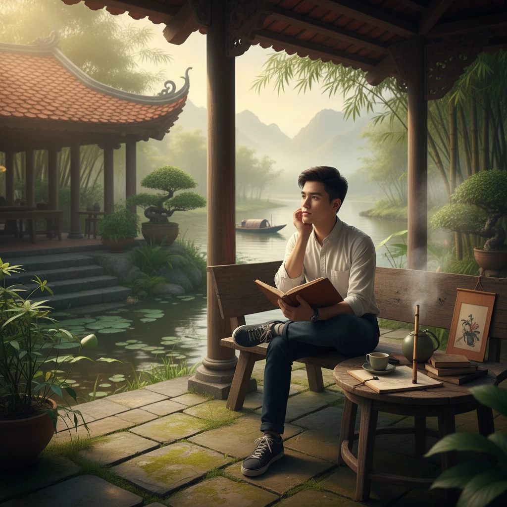 Khung cảnh suy tư về tâm lý học truyền cảm hứng