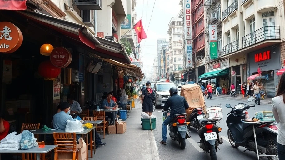 Làm việc chăm chỉ tại quán cà phê Hà Nội