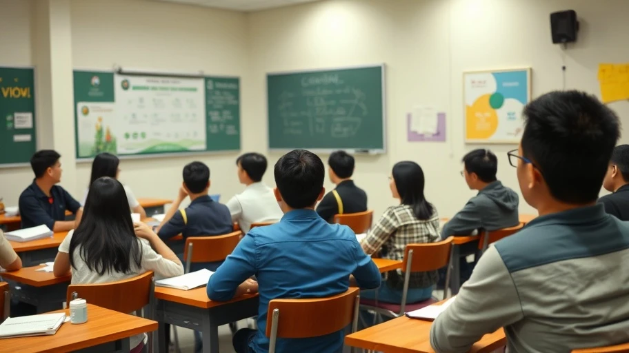 Lớp học ở Việt Nam thể hiện sự chú tâm và động lực