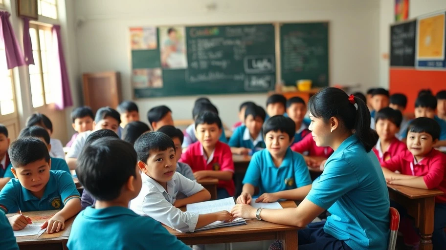 Lớp học sinh động tại Việt Nam
