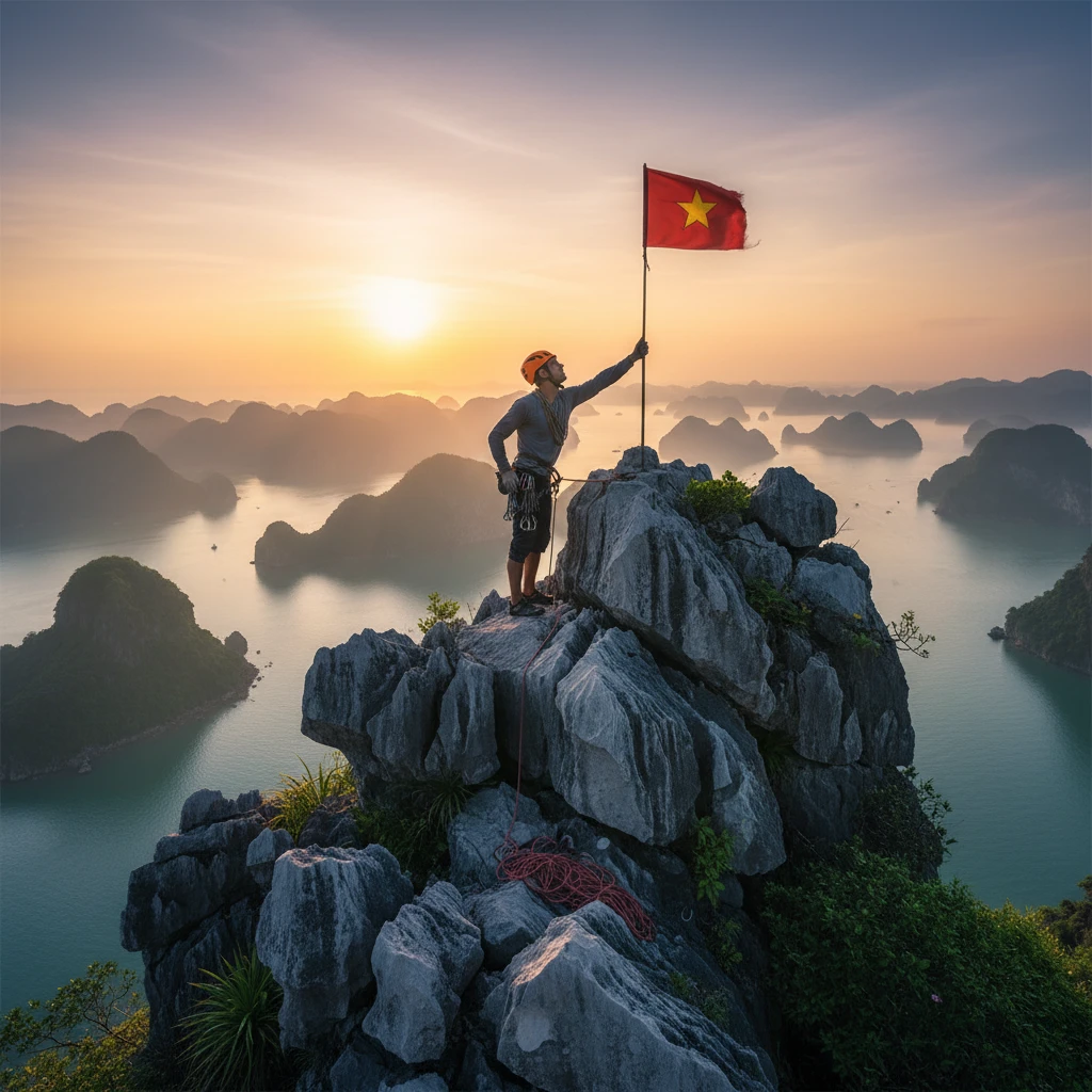 Người leo núi ở Việt Nam đạt đỉnh cao, vượt qua thử thách