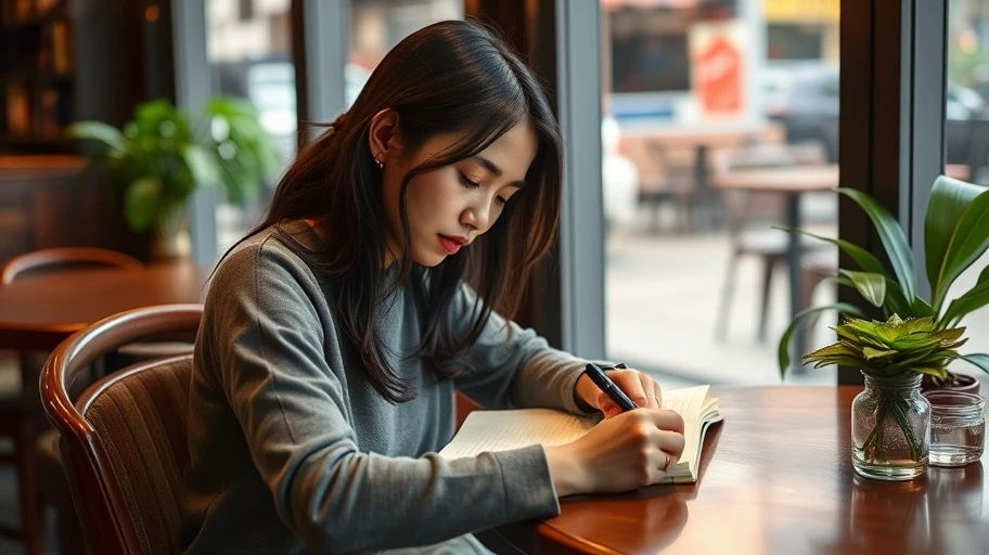 Người trẻ ghi chép mục tiêu cho động lực sống tích cực