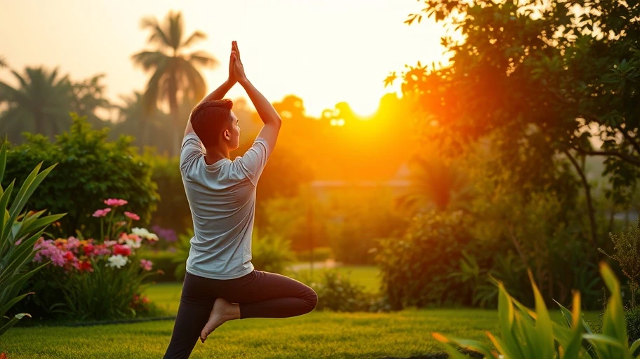 Người trẻ tập yoga buổi sáng ở Việt Nam