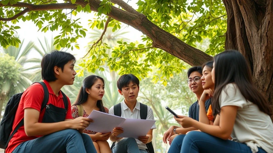 Nhà hoạt động trẻ thảo luận về công bằng xã hội.