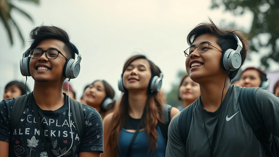 Những người trẻ tại Việt Nam nghe nhạc động lực cải thiện tâm lý