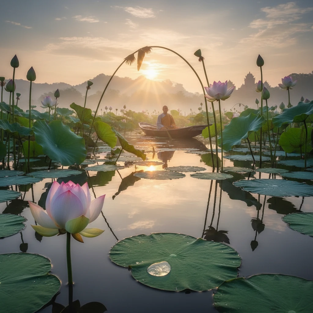 Niềm tin và sức mạnh nội tâm qua hình ảnh hồ sen.