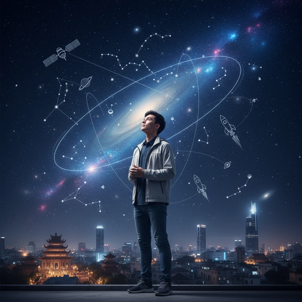 Suy tư về không gian dưới bầu trời đêm Việt Nam