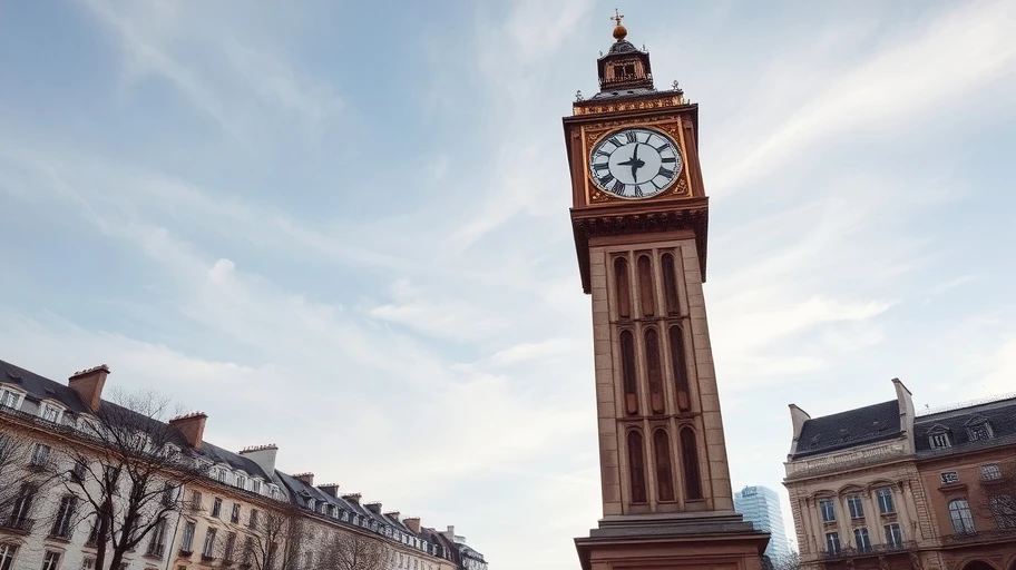 Tháp đồng hồ Paris biểu tượng thời gian