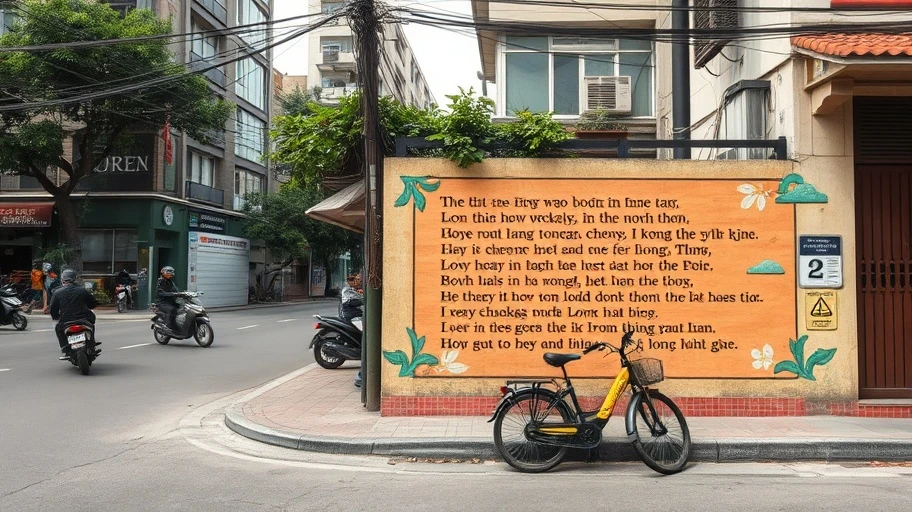 Thơ động lực xuất hiện trên tranh tường thành phố trong văn hóa hiện đại.