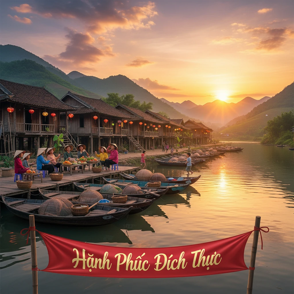 Tìm kiếm hạnh phúc thực sự qua khung cảnh hoàng hôn